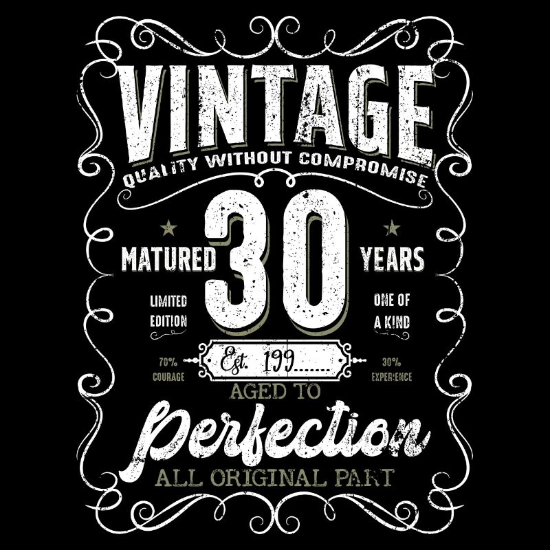 Vintage 30th Anniversary Typography