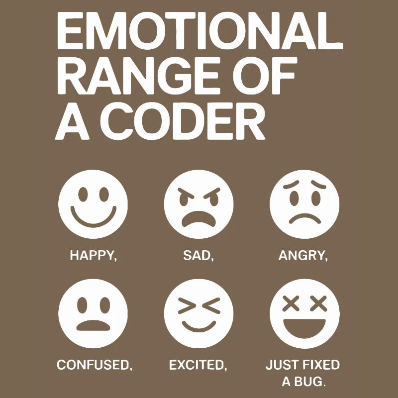 Emotionale Bandbreite eines Programmierers