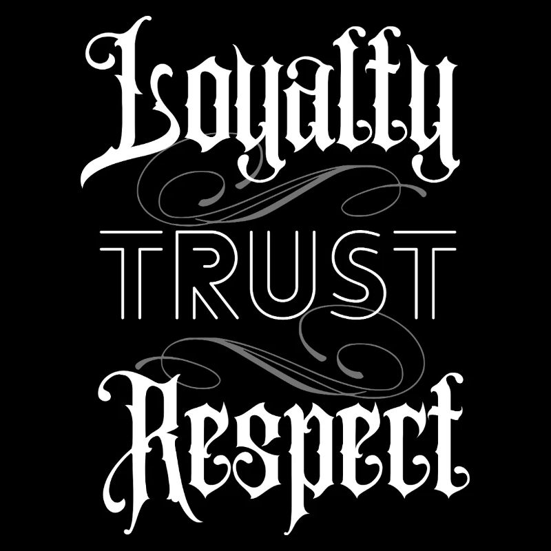 Loyalty Trust Respect - Lettering