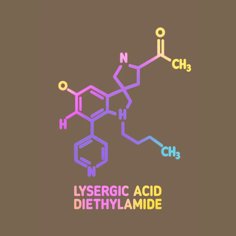 Psychedelic Molecular Art LSD