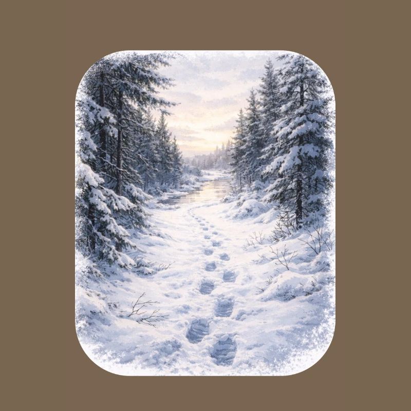 Winter Forest Path Morgenschein