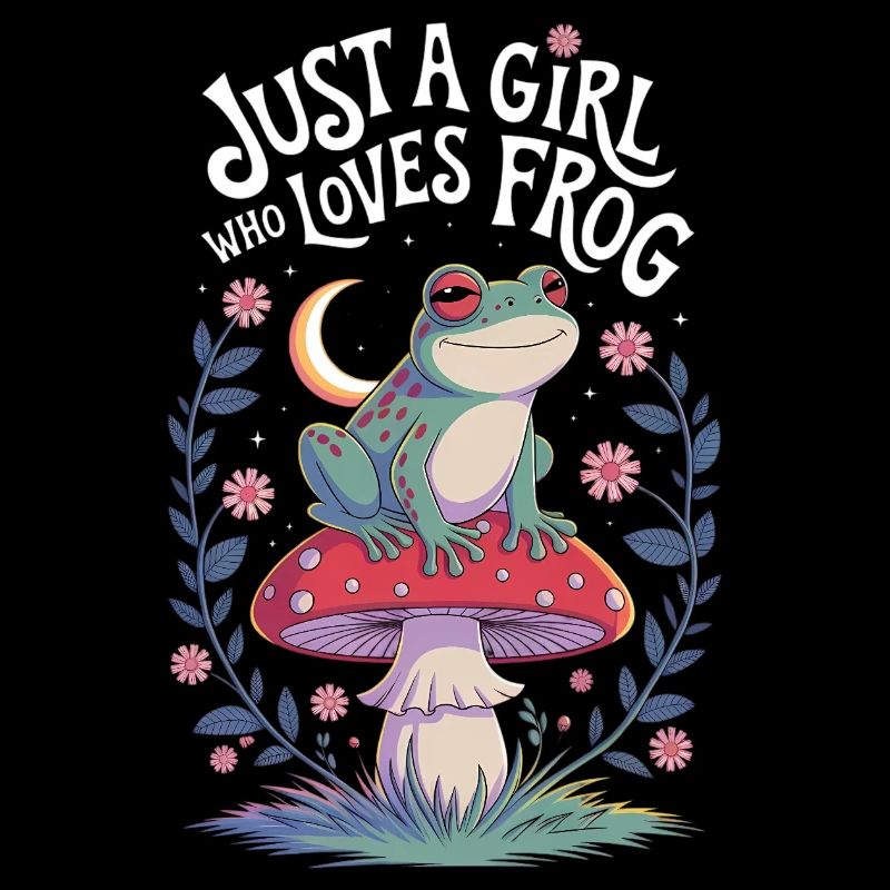 Nur ein Mädchen, das Frosch liebt
