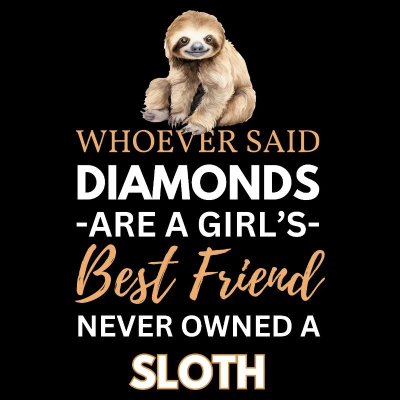 Sloth Friend - Cute Hanging Sloth Illustration