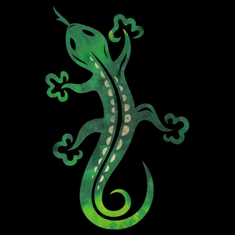 Grüne Echse, Eidechse, Salamander, Gecko.