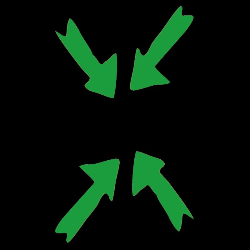 vert en point de mire