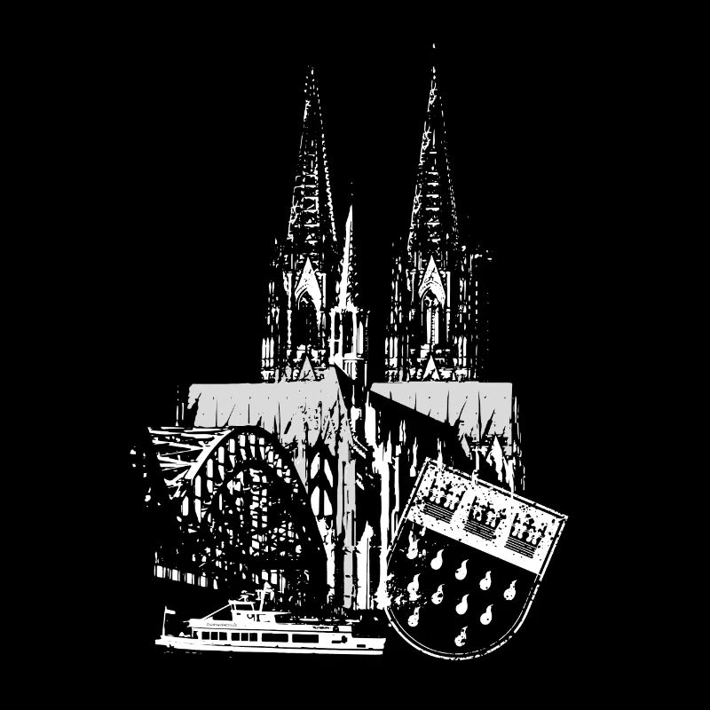 Köln Aufdruck in weiß/grau