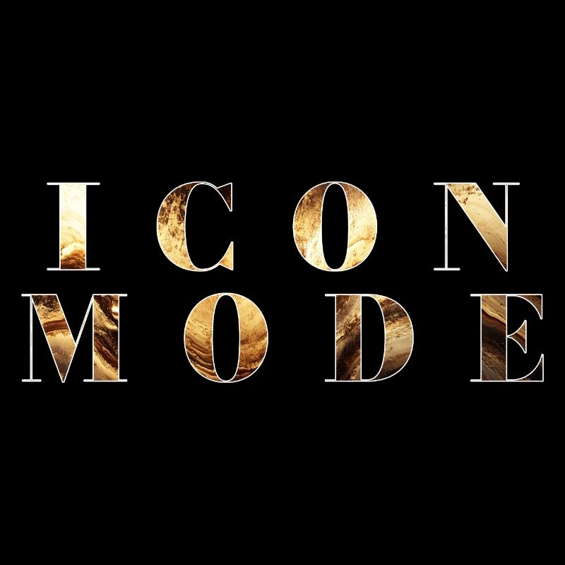 MODE ICON dans un style luxueux doré et marbre