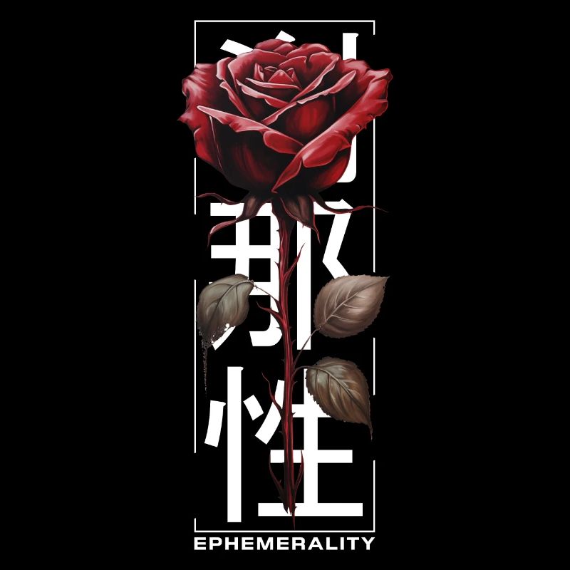 Ephemerality Rose Japanese Font Soft Grunge