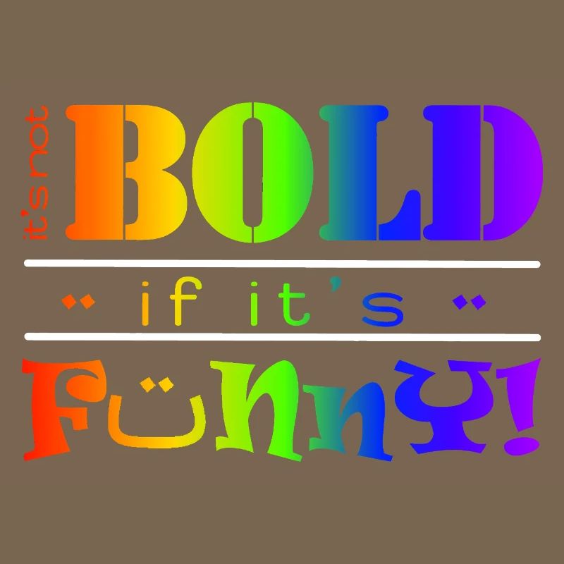 Lebendiger Regenbogen Lustiges Mutiges Textdesign