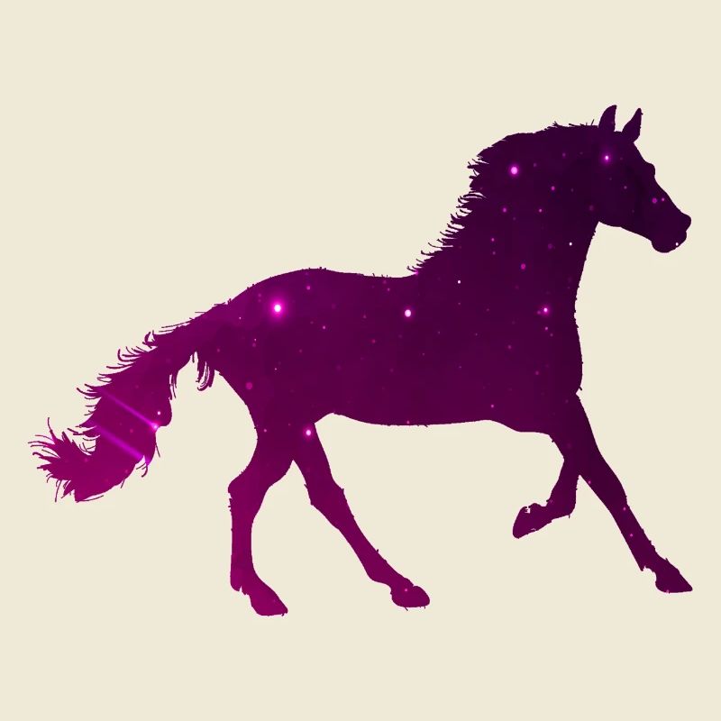 Cheval Étoile - Cadeau de Cheval Galaxie de Caval d’Équitation Mignon