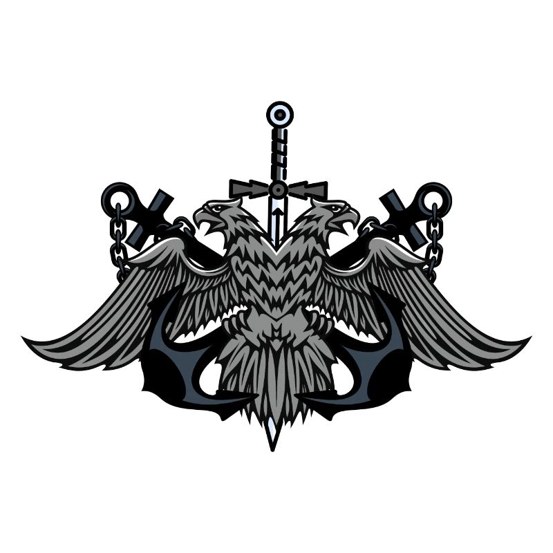 Twin Eagle Crest with Sword