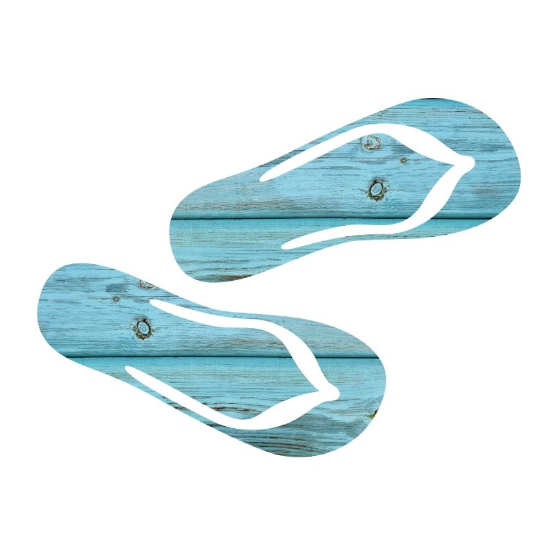Latschen Flip Flops Urlaub Holz Bretter cool