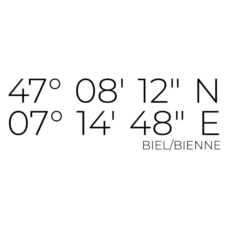 Coordinates Biel Bienne Switzerland