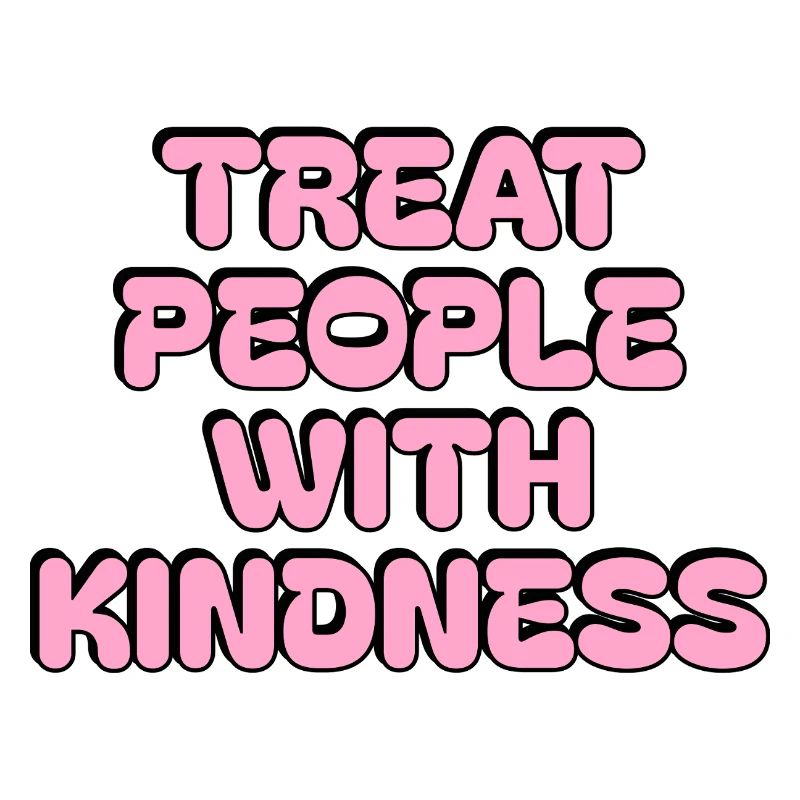 Be Kind Zitat - Behandle Menschen mit Freundlichkeit - rosa