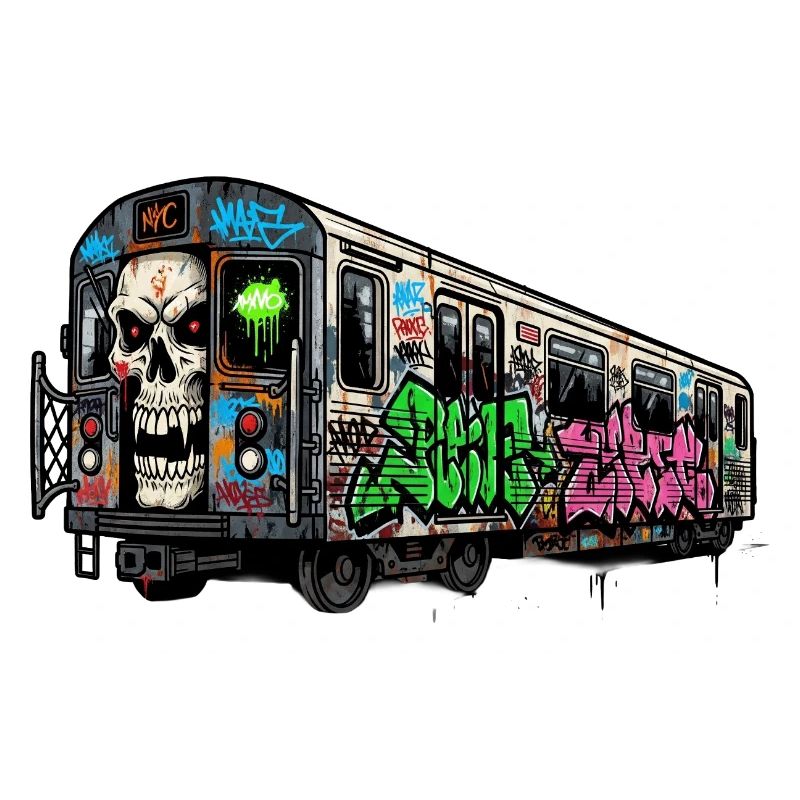 Graffitis sur le trafic du métro