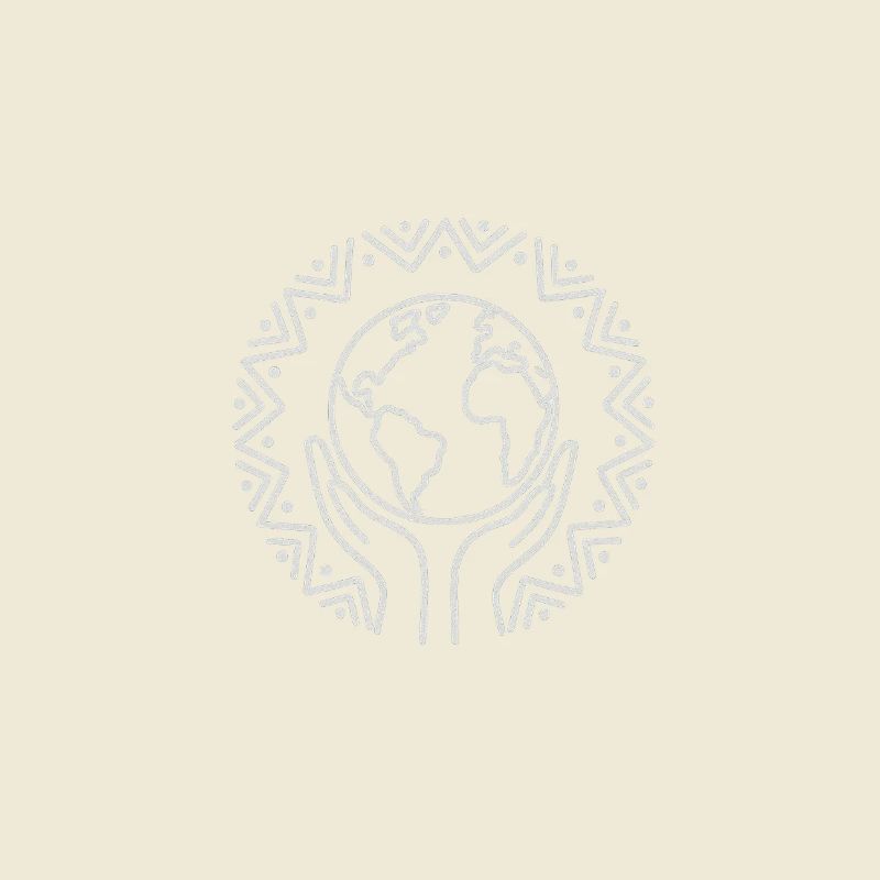 Il mondo trasportato da mani protettive