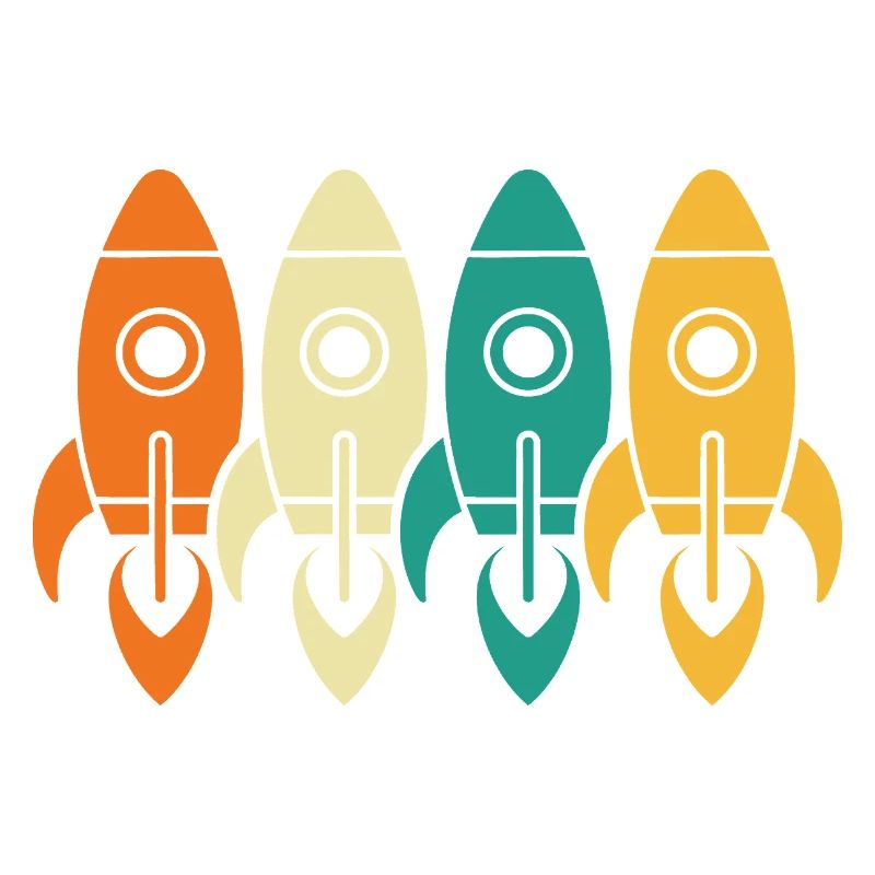 fusées vintage exploration spatiale ingénieur cadeau