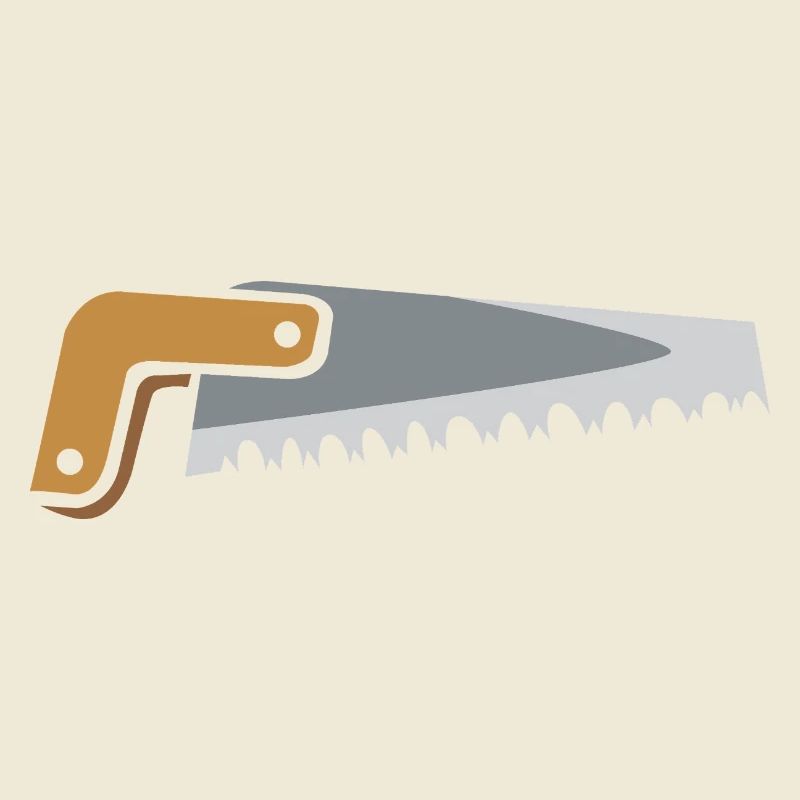 Comic Style Saw Illustration – Tool Graphic