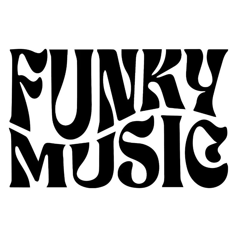 Conception typographique de musique funky