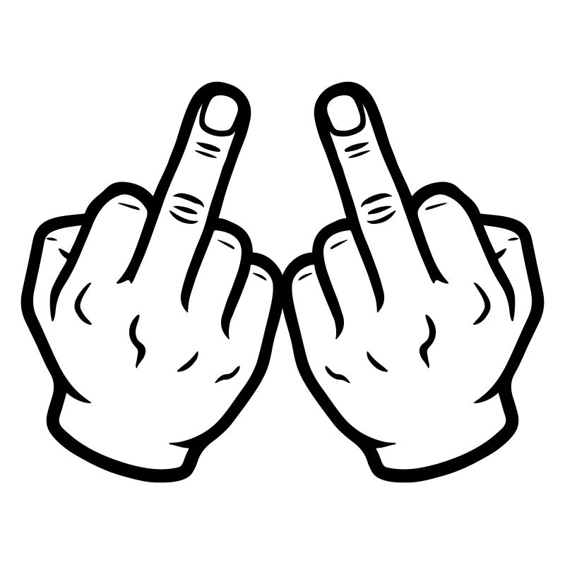 Hand Mittelfinger Frech