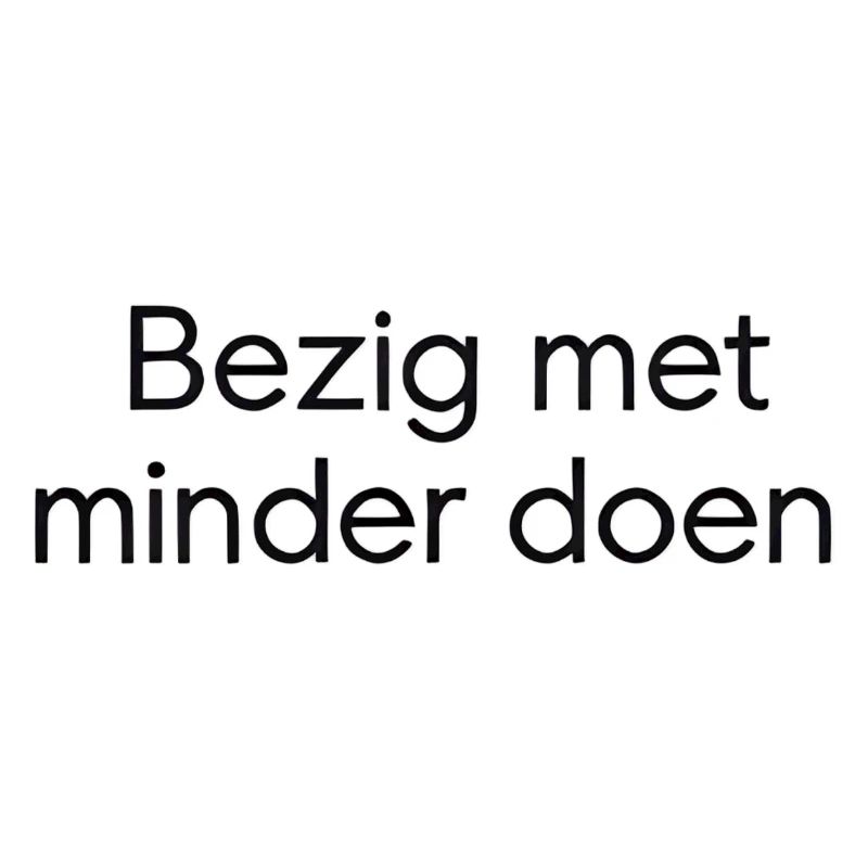 Faire moins – Conception de texte tendance