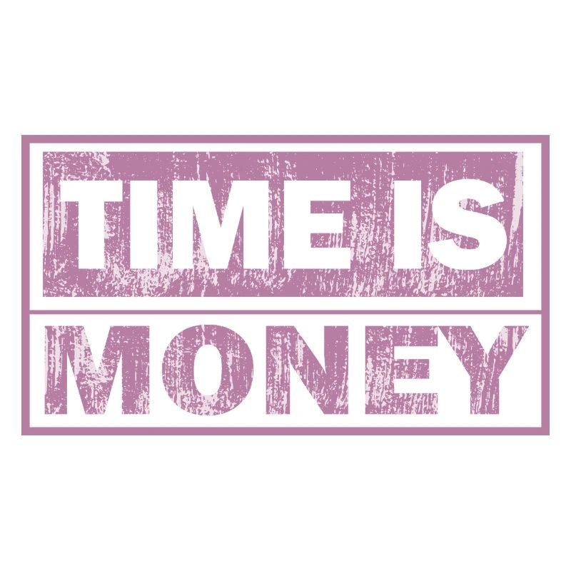 Le temps, c’est de l’argent – typographie audacieuse