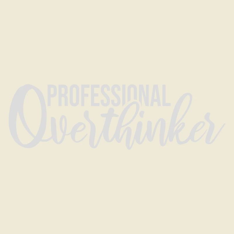 Professional Overthinker Funny Brooding Anxiety Logo