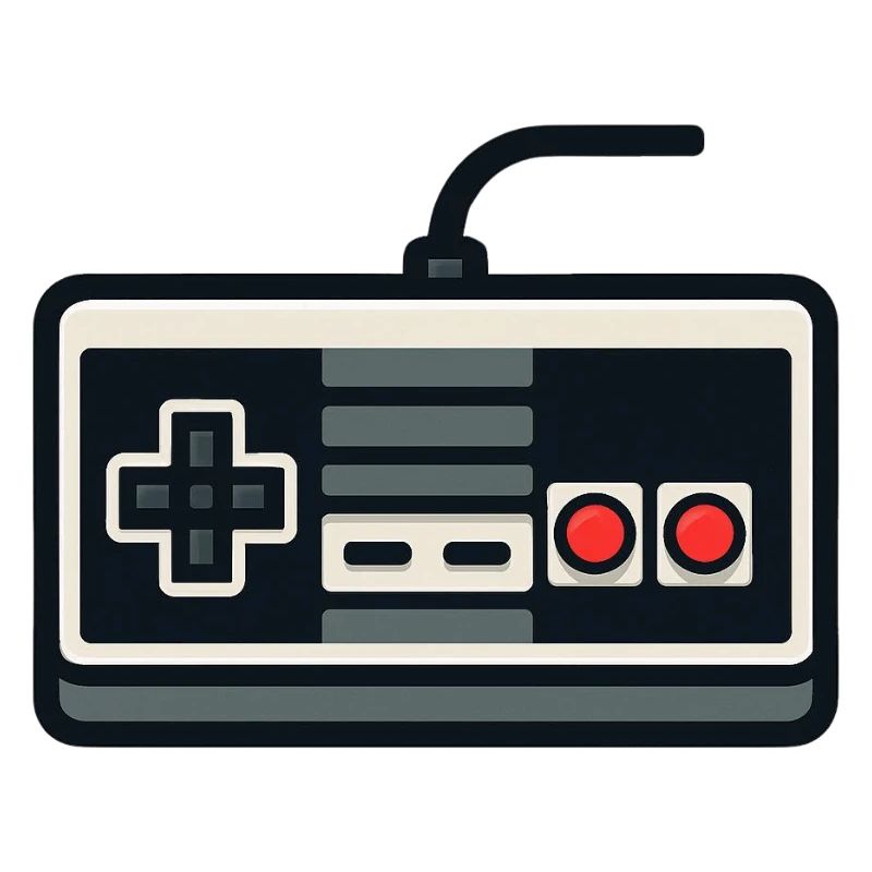 Retro NES Style Gamepad Outline