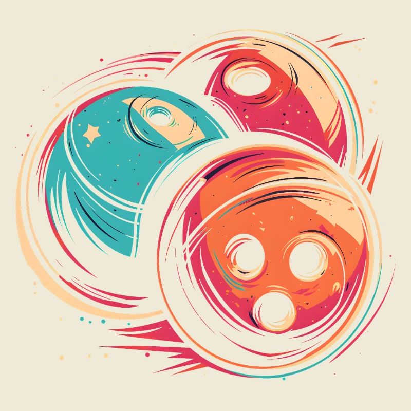 Boules de bowling Synthwave