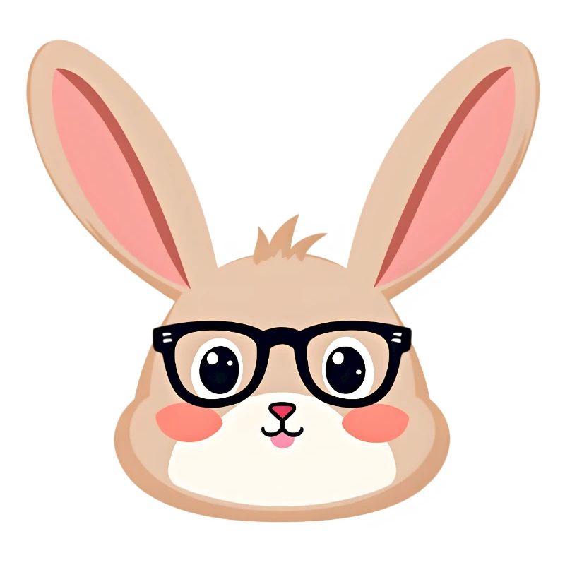 Rabbit with glasses