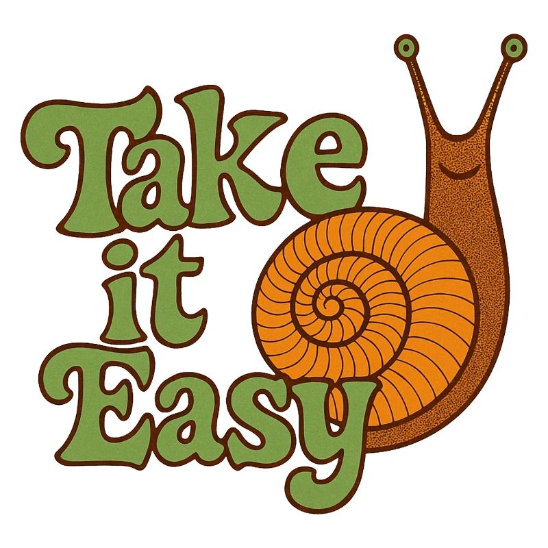 Take It Easy Snail Retro Tee