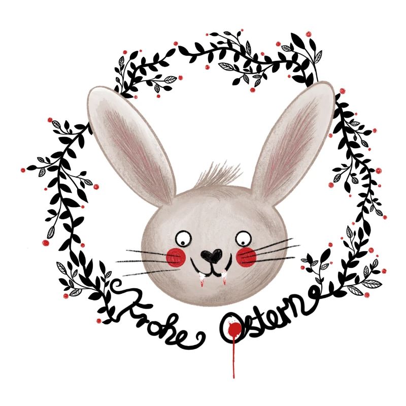Vampire lapin de Pâques Joyeuses Pâques Illustration