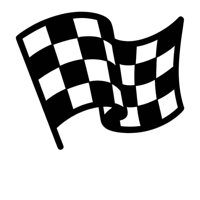 Checkered flag motor racing