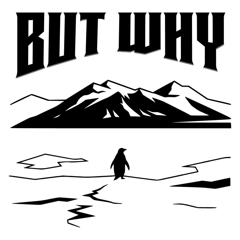 But Why Penguin Meme Minimalist Art