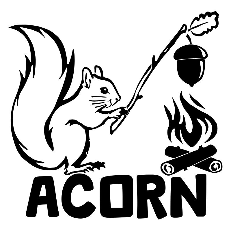 Acorn - Hungriges Eichhörnchen [Schwarz]