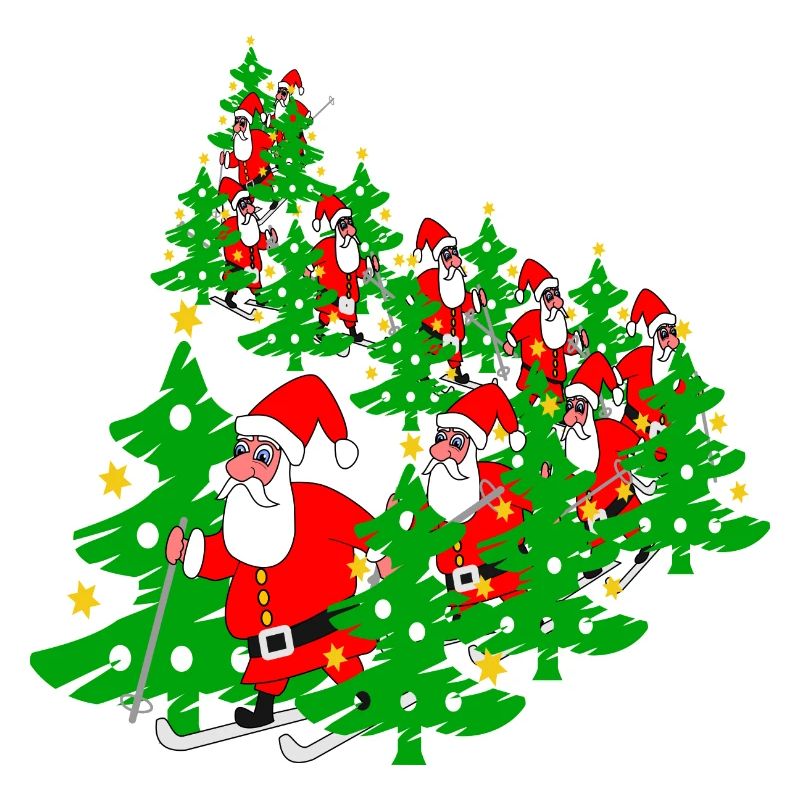 Noël dans la forêt de sapins