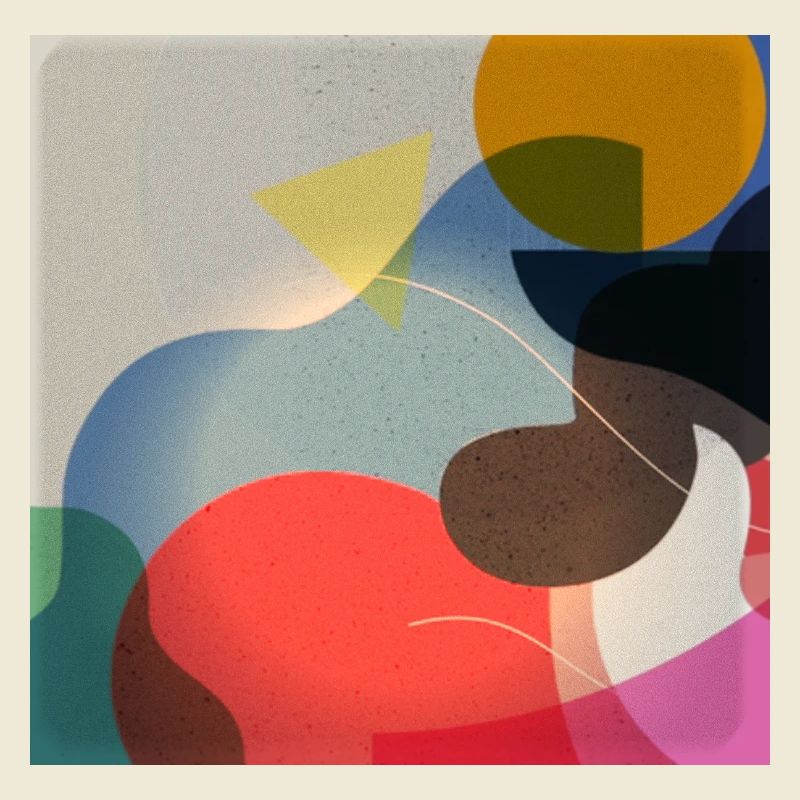 Abstract Color Shapes Composition