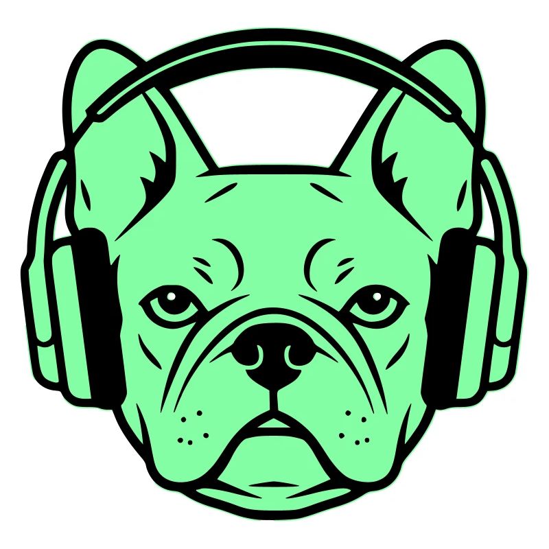 Frenchie Kopfhörer Gamer Hund