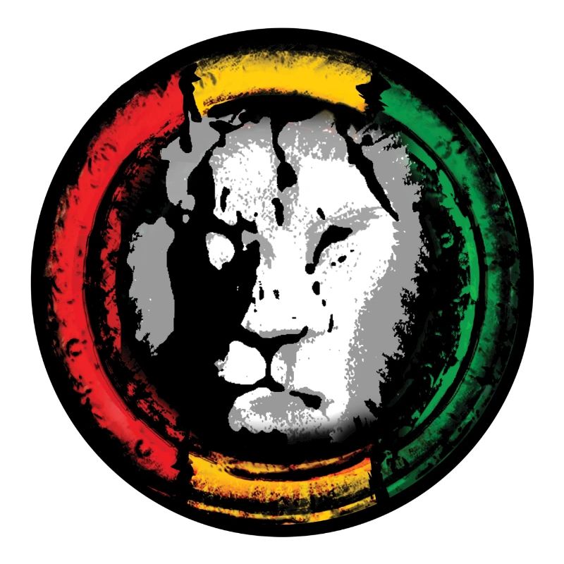 Lion du reggae dans le style rasta