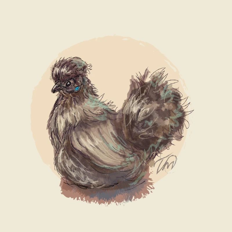 Brown silk hen