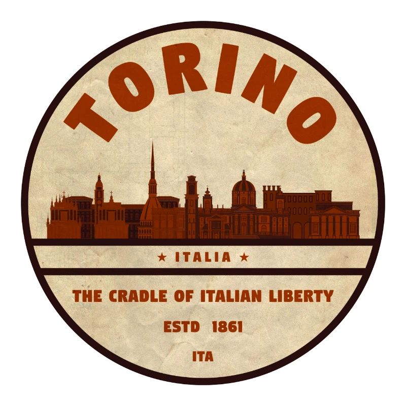 Torino Skyline Retro Emblem
