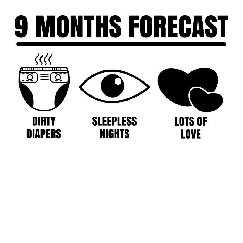 Humorous Pregnant Statement Heart