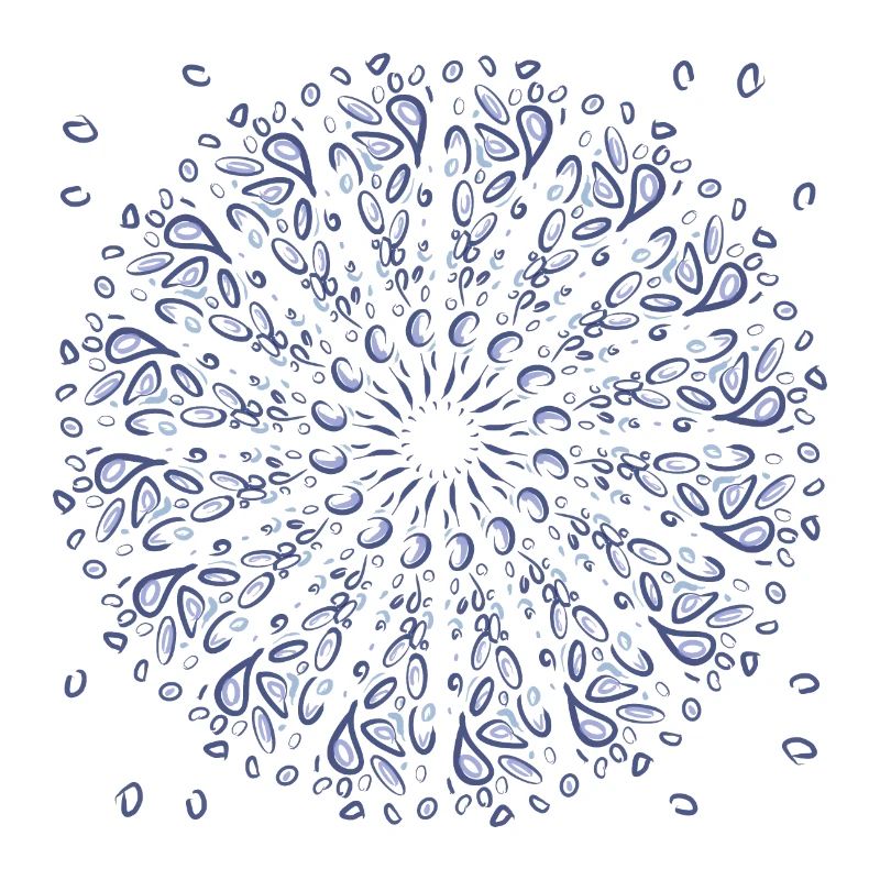 Azure Mandala Bloom