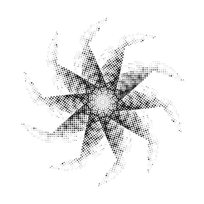 dotted shape gyroscopic polygon pinwheel