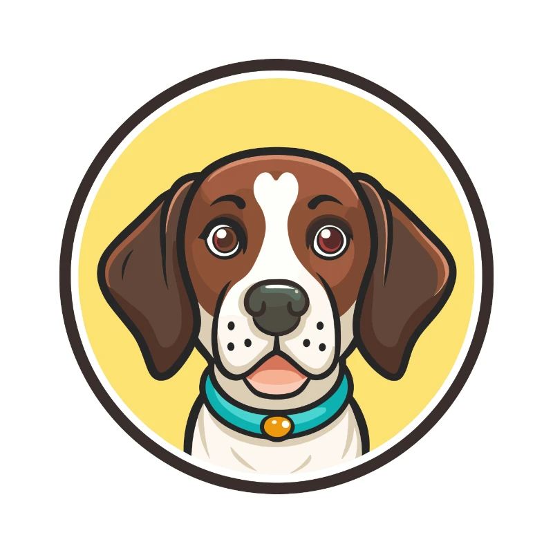 Ariege Pointer Dog Breed Cartoon Kawaii Clipart