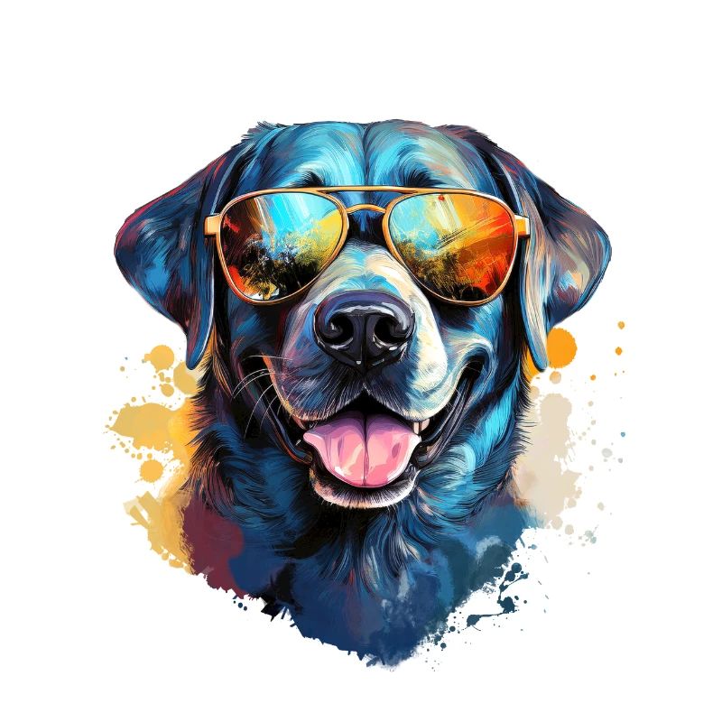 Labrador mit Sonnenbrille