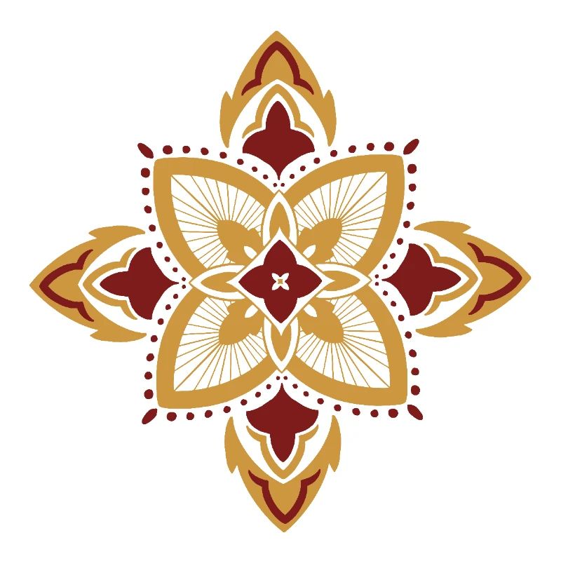 oriental pattern morocco gold red