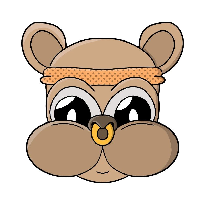 Ours mignon avec piercing