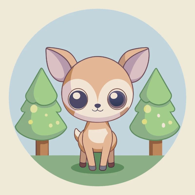 Petit faon adorable dans la forêt
