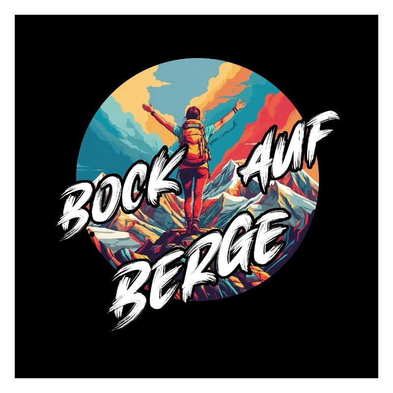 Bock auf Berge Kreisdesign